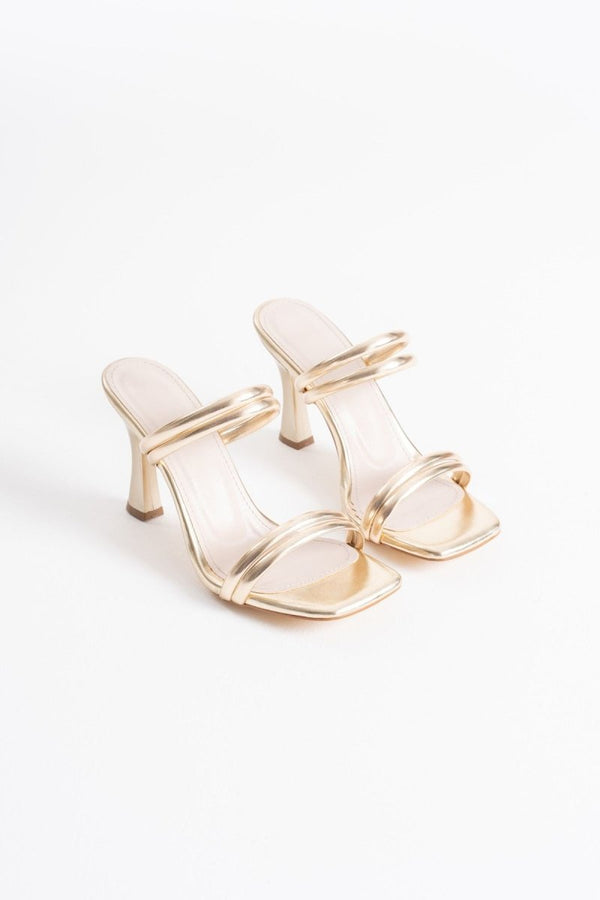 Scarpax Petra Kadın Altın Topuklu Terlik