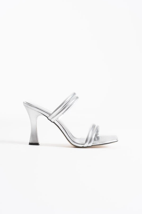 Scarpax Petra Kadın Gümüş Topuklu Terlik