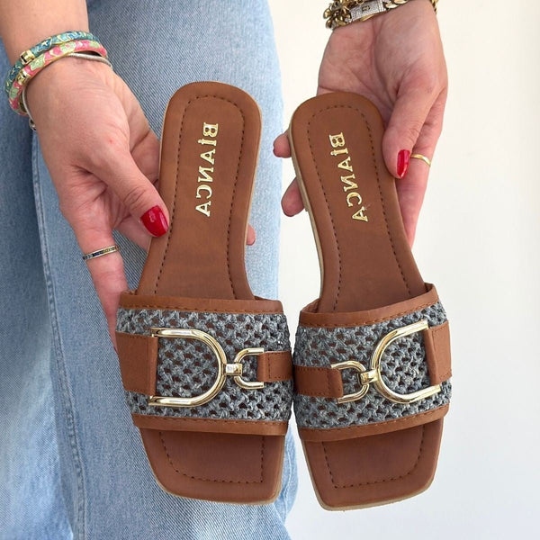 Scarpax Pıer Taba Cilt Terlik