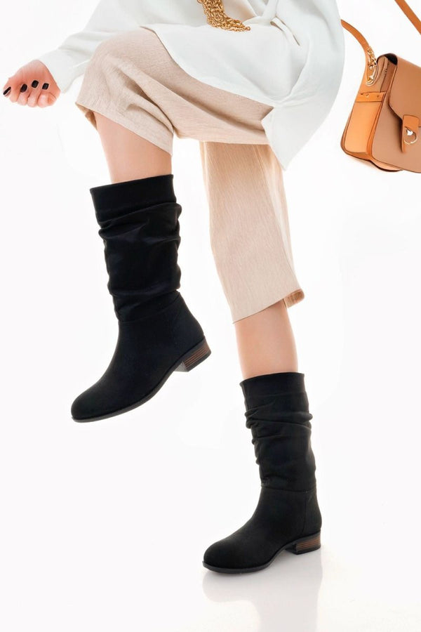 Scarpax Plod Siyah Süet Çizme