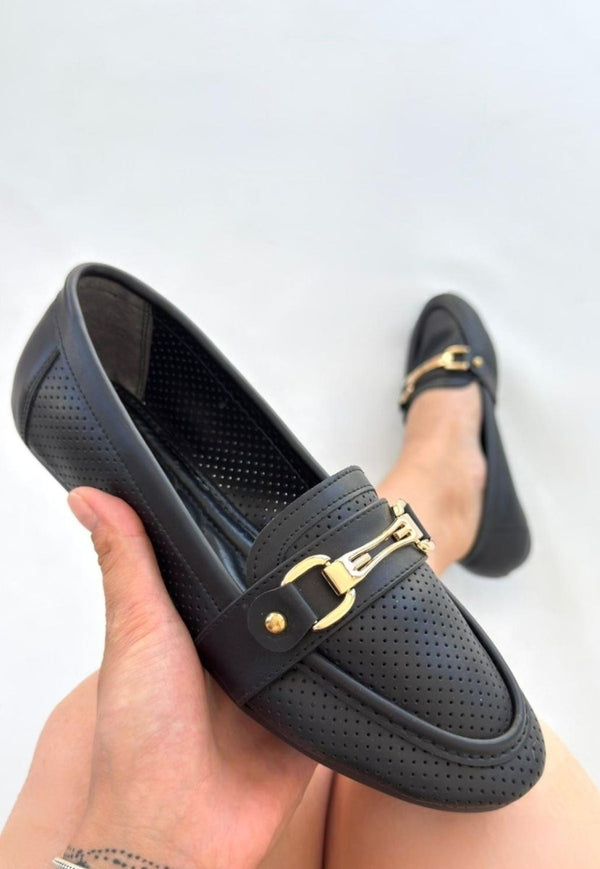 Scarpax Rain Siyah Cilt Babet Ayakkabı