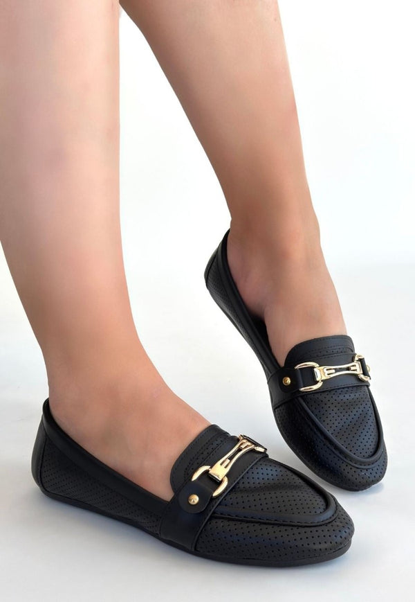 Scarpax Rain Siyah Cilt Babet Ayakkabı