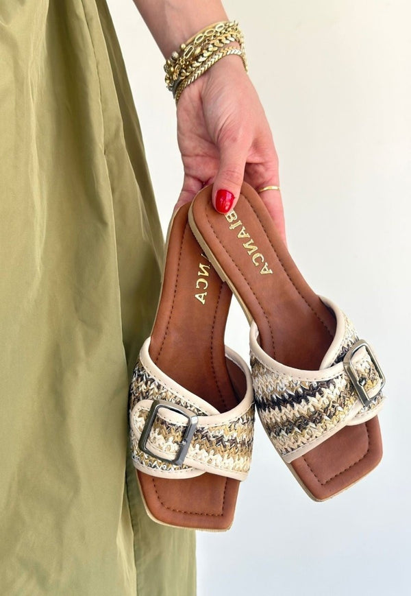 Scarpax Revin Bej Cilt Terlik