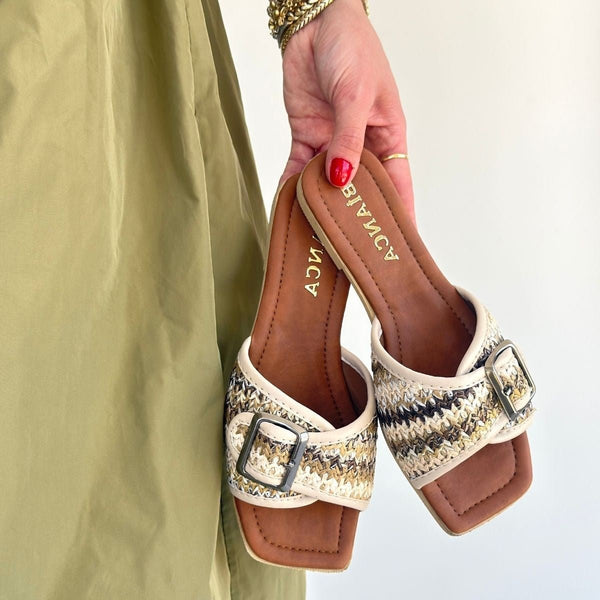 Scarpax Revin Bej Cilt Terlik