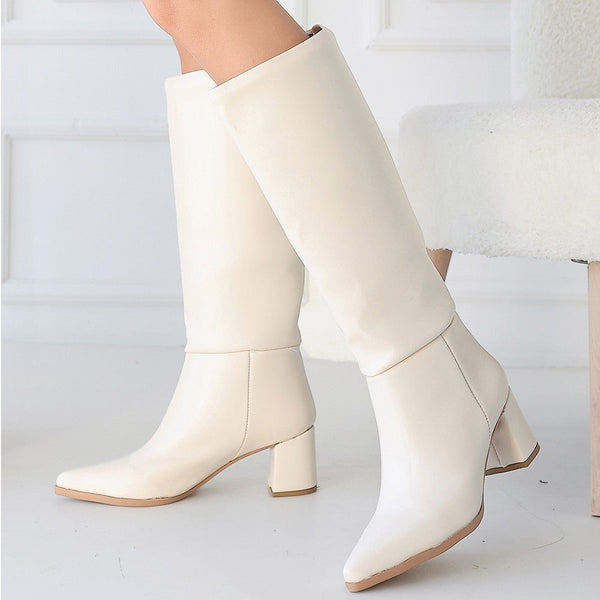 Scarpax Roksa Ten Cilt Topuklu Çizme