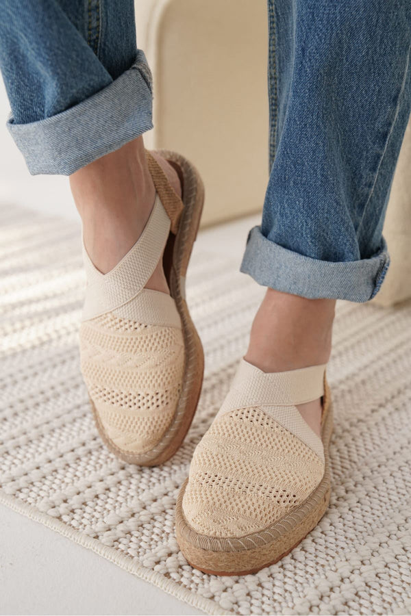 Scarpax Rosa Kadın Bej Espadril Ayakkabı - SCARPAX