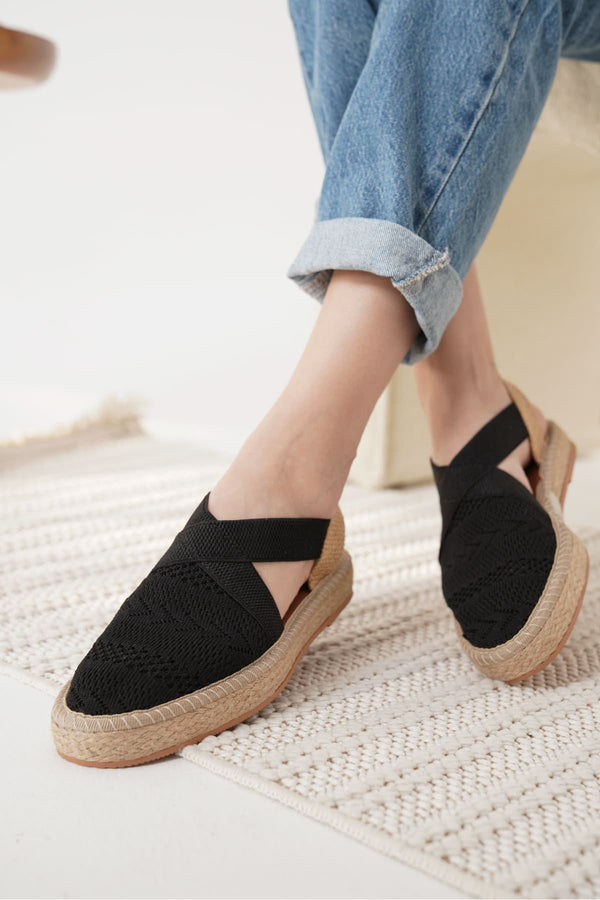 Scarpax Rosa Kadın Siyah Espadril Ayakkabı - SCARPAX