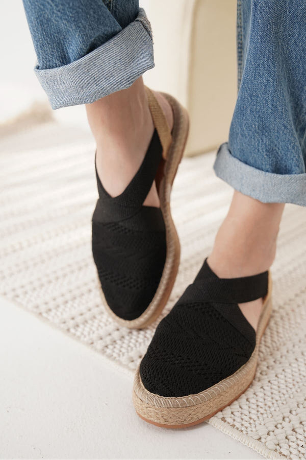 Scarpax Rosa Kadın Siyah Espadril Ayakkabı - SCARPAX