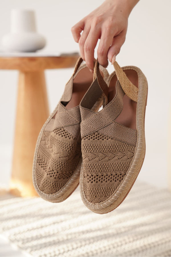 Scarpax Rosa Kadın Vizon Espadril Ayakkabı - SCARPAX