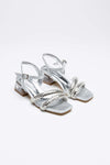 Scarpax Rule Gümüş Taşlı Kadın Topuklu Sandalet