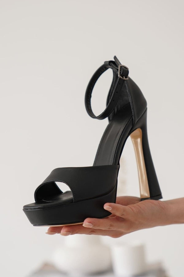 Scarpax Sage Kadın Siyah Topuklu Ayakkabı