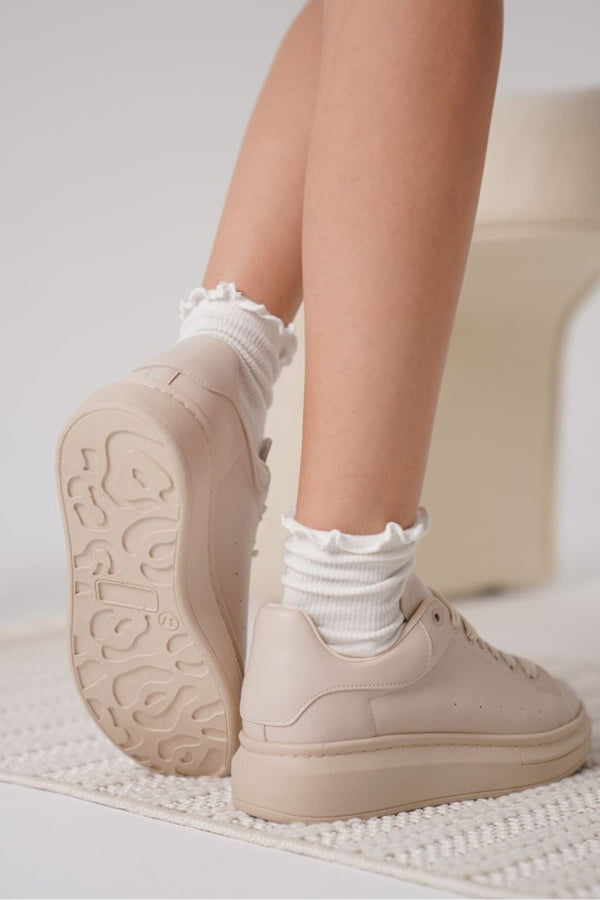 Scarpax Samira Bej Spor Ayakkabı