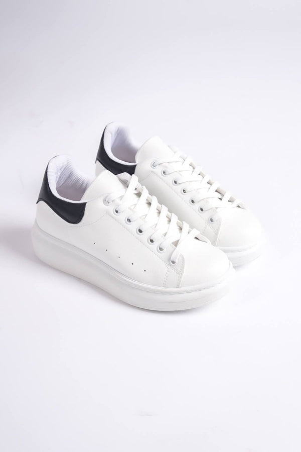 Scarpax Samira Siyah Detaylı Beyaz Spor Ayakkabı
