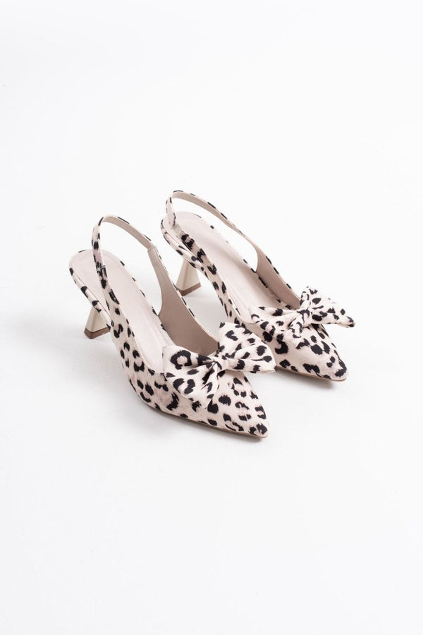 Scarpax Serra Leopar Kadın Topuklu Ayakkabı