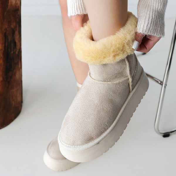 Scarpax Sophia Bej Süet Bot