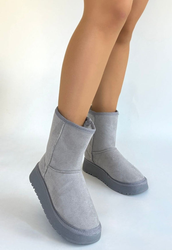 Scarpax Sophia Gri Süet Bot