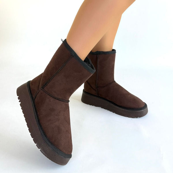 Scarpax Sophia Kahverengi Süet Bot