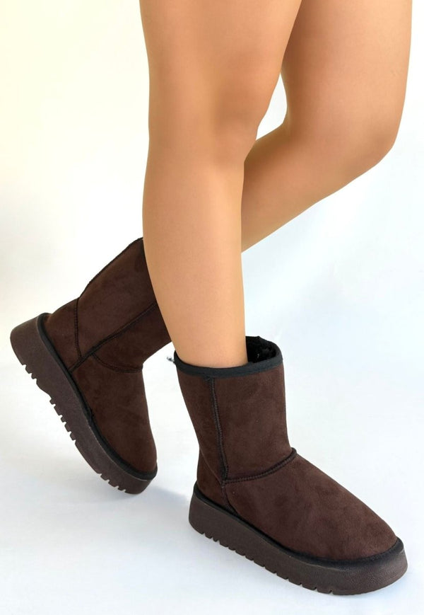 Scarpax Sophia Kahverengi Süet Bot