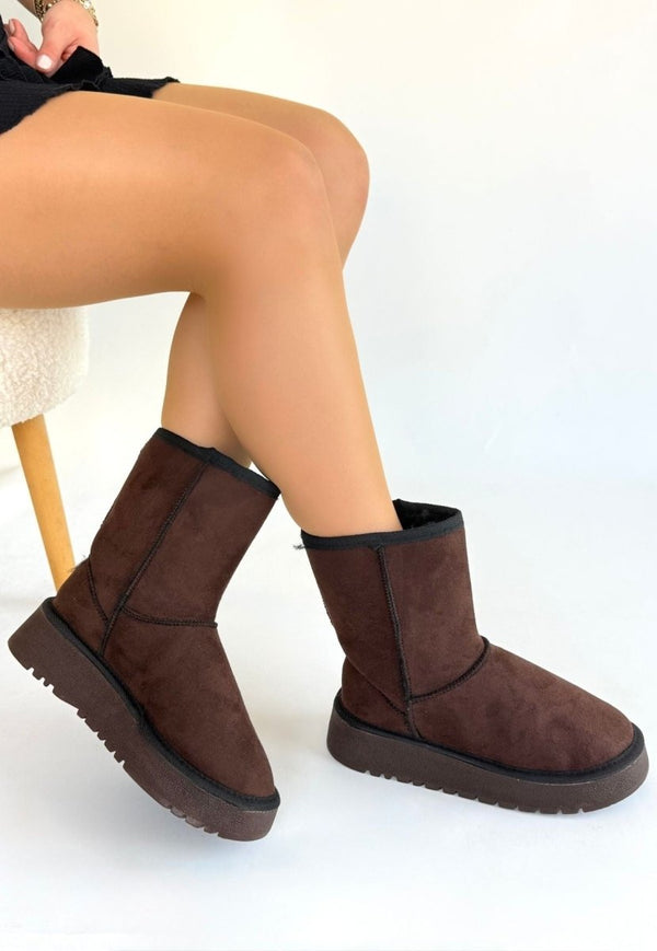 Scarpax Sophia Kahverengi Süet Bot