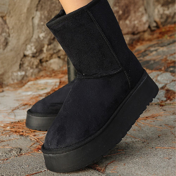 Scarpax Sophia Siyah Süet Bot