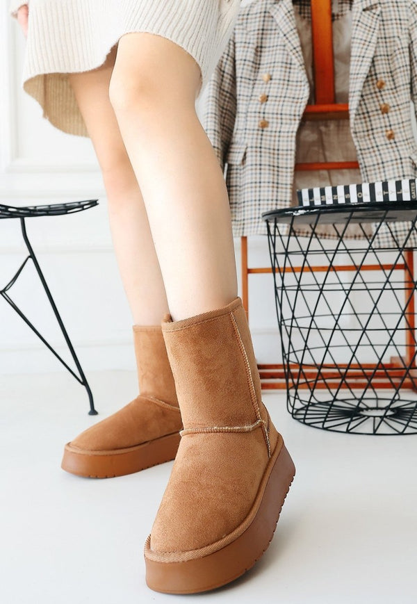 Scarpax Sophia Taba Süet Bot