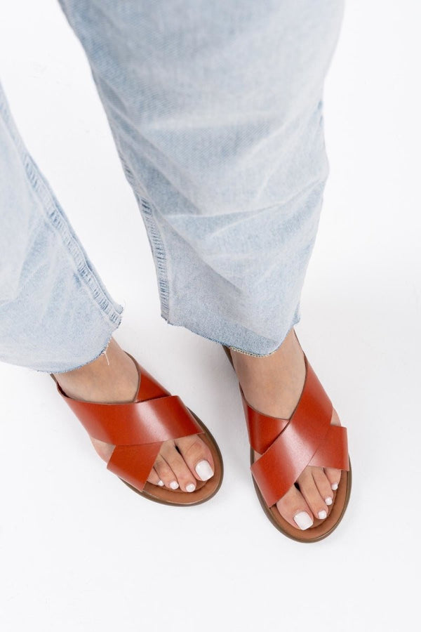 Scarpax Weasley Kiremit Hakiki Deri Terlik