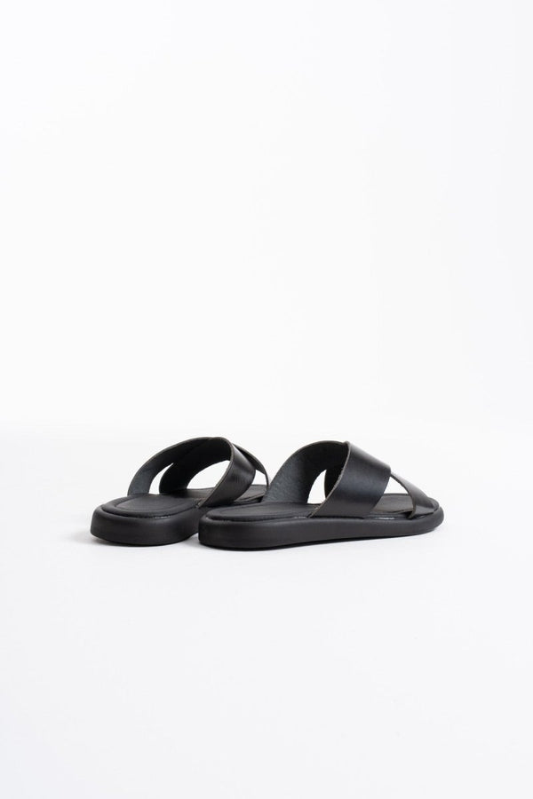 Scarpax Weasley Siyah Hakiki Deri Terlik