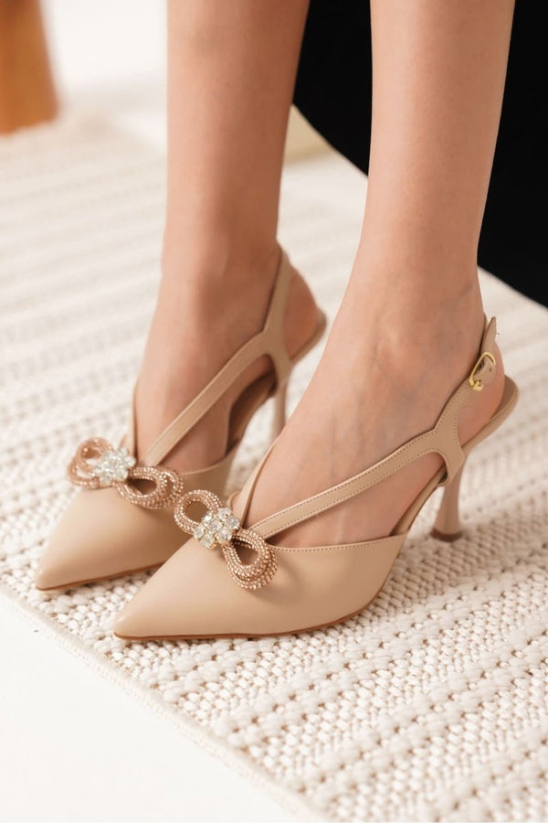 Scarpax Wines Kadın Nude Topuklu Ayakkabı