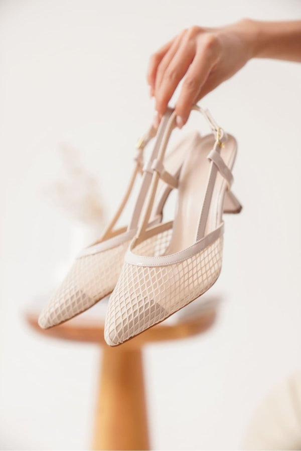 Scarpax Winstey Kadın Bej Topuklu Ayakkabı