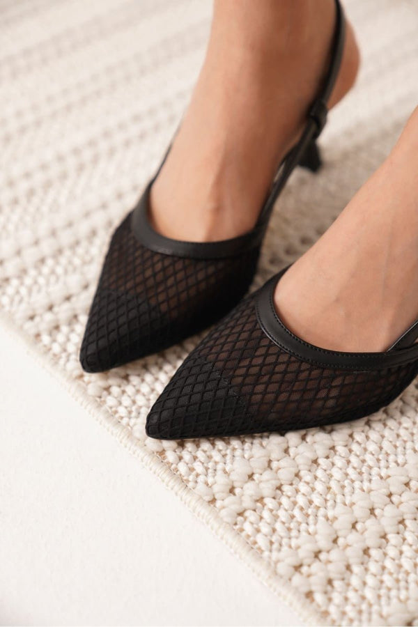 Scarpax Winstey Kadın Siyah Topuklu Ayakkabı