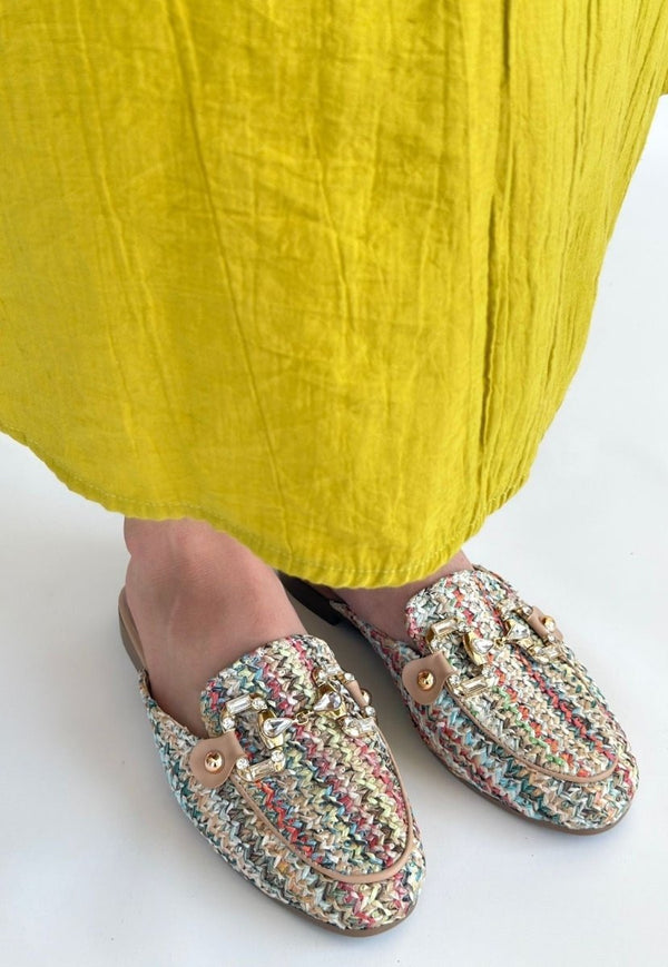 Scarpax Yenda Renkli Dokumalı Terlik