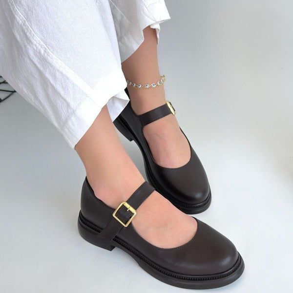 Scarpax Yokox Kahverengi Cilt Oxford Ayakkabı