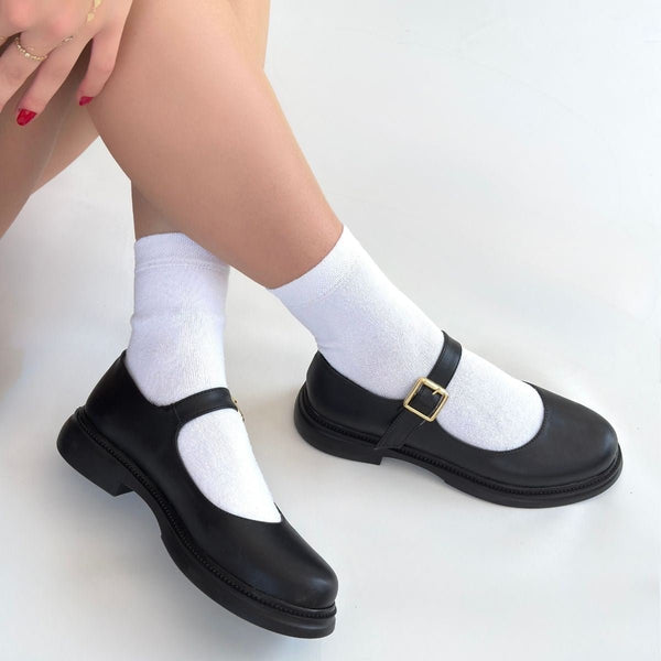 Scarpax Yokox Siyah Cilt Oxford Ayakkabı