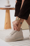 Scarpax Alice Kadın Bej Gizli Topuklu Sneaker