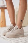 Scarpax Alice Kadın Bej Gizli Topuklu Sneaker