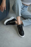 Scarpax Alice Siyah Kadın Gizli Topuklu Sneaker