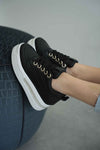 Scarpax Alice Siyah Kadın Gizli Topuklu Sneaker