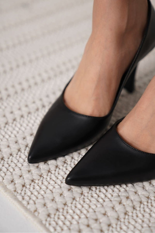 Scarpax Blade Mat Siyah Kadın Stiletto