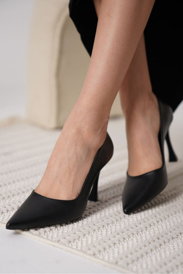 Scarpax Blade Mat Siyah Kadın Stiletto