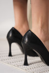 Scarpax Blade Siyah Cilt Kadın Stiletto - SCARPAX