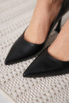 Scarpax Blade Siyah Cilt Kadın Stiletto - SCARPAX