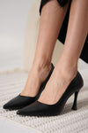 Scarpax Blade Siyah Cilt Kadın Stiletto - SCARPAX