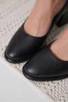 Scarpax Candie Siyah Cilt Kadın Stiletto - SCARPAX