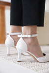 Scarpax Clara Kadın Beyaz Topuklu Ayakkabı