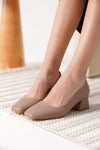 Scarpax Clay Kadın Mat Vizon Stiletto - SCARPAX