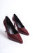 Scarpax Cordelia Kadın Bordo Rugan Stiletto