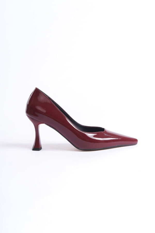 Scarpax Cordelia Kadın Bordo Rugan Stiletto