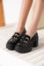 Scarpax Felice Siyah Rugan Gold Tokalı Kadın Loafer - SCARPAX