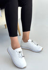 Scarpax Finna Beyaz Cilt Bağcıklı Spor Ayakkabı