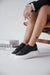 Scarpax Grace Arkası Taşlı Siyah Kadın Sneaker